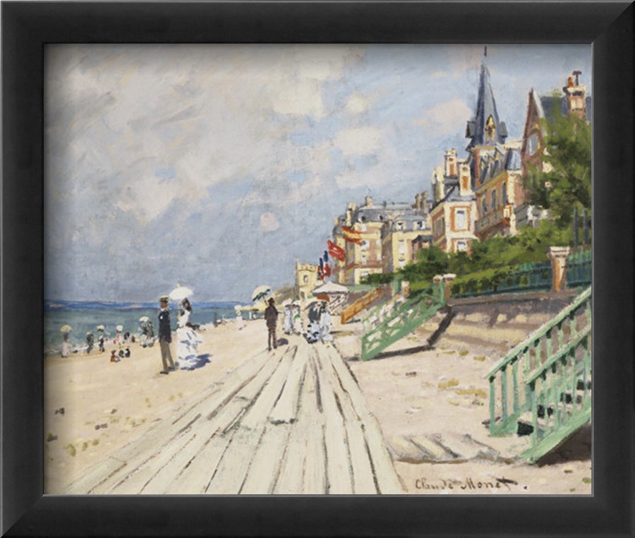 Beach at Trouville, 1870 - Claude Monet Paintings